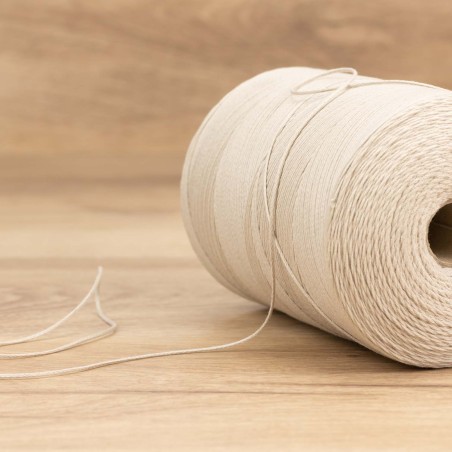 Hilo trenzado rústico acabado natural 1,2mm Nº12 - Bobina 1400 m