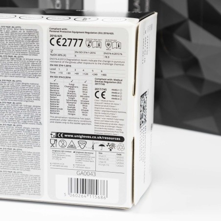 Guantes negros unigloves Pro.Tect Black nitrilo alta resistencia - 100 uds