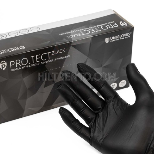 Guantes negros unigloves Pro.Tect Black nitrilo...