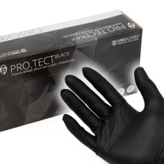 Guantes negros unigloves Pro.Tect Black nitrilo alta...