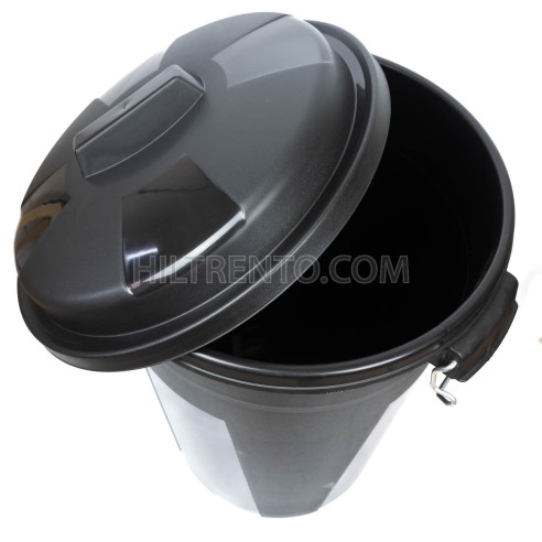 Cubo basura plástico negro grande 100 litros...