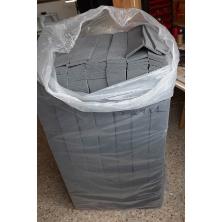 800 Tiras de esponja gris 50x9x1 cm separadores de espuma para cajas almohadillas acolchadas
