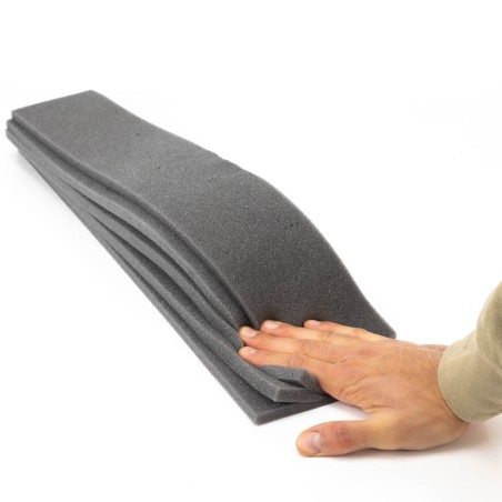 800 Tiras de esponja gris 50x9x1 cm separadores de espuma para cajas almohadillas acolchadas