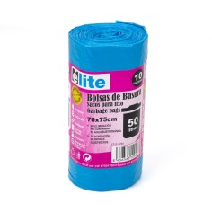 Bolsa basura Azul perfumada 70x75 cm 50 litros - Rollo 10...