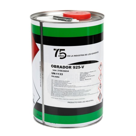 Adhesivo transparente Poliuretano para cuero y lanchas neumáticas PVC, 925V - Lata 5 L