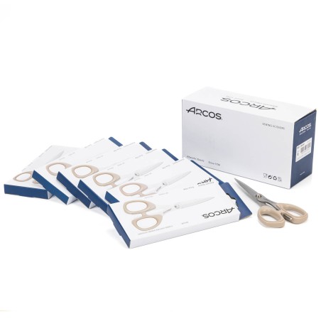 Caja x6 Tijeras costura y cuero 165 mm ergonómicas mango plástico ABS Arcos