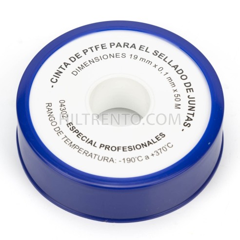 Cinta teflón ancha 19 mm