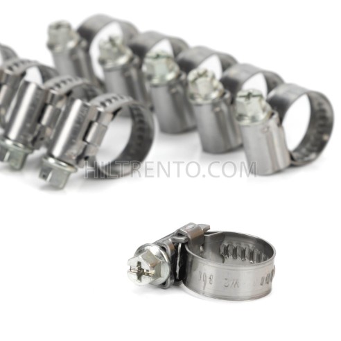 10 Abrazaderas ASFA L W2, Cinta de 9 mm, para...