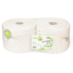 2 bobinas Papel seca manos industrial liso 100% reciclado...