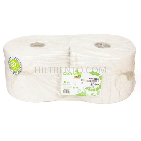 2 bobinas Papel seca manos industrial liso 100%...