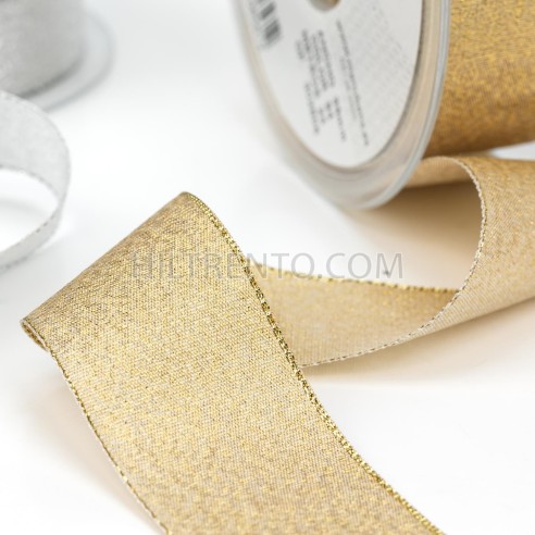Cinta metalizada Lamé 12 mm manubens 4700 oro /...