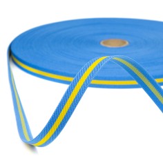 Cinta elástica 15 mm bandera Asturias, para pulseras -...