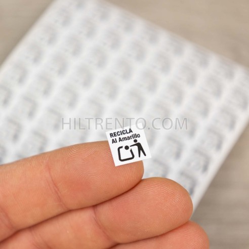 Etiquetas adhesivas polipropileno 10 mm...