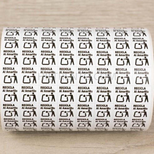 Etiquetas adhesivas polipropileno 10 mm...
