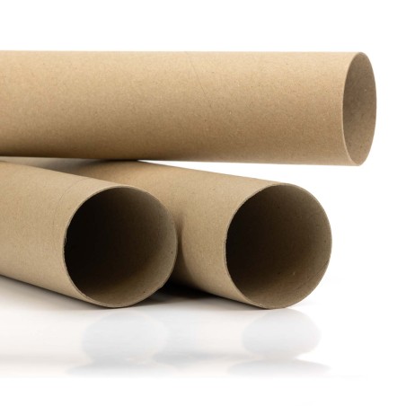 Tubo de cartón 60 x 400 mm, 1.5 mm espesor, para envíos, lienzos, dibujos