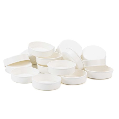 Tapa de plástico blanca para tubo de cartón 60 mm