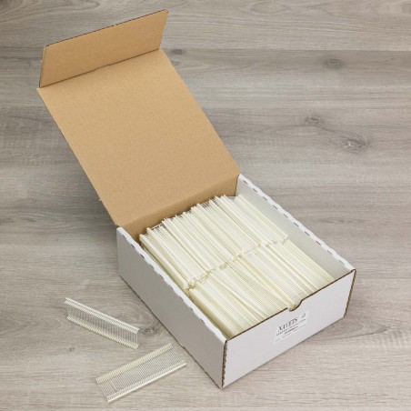 Navete nylon reciclado para etiquetas 25 mm estándar, blanco - Caja 10.000 uds