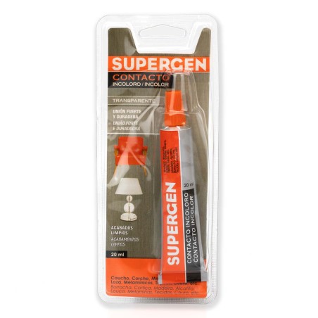 Tesa Supergen Adhesivo de contacto incoloro multiusos 20 ml