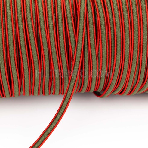 Cordón elástico dos colores TR6, 6 mm - Rollo...