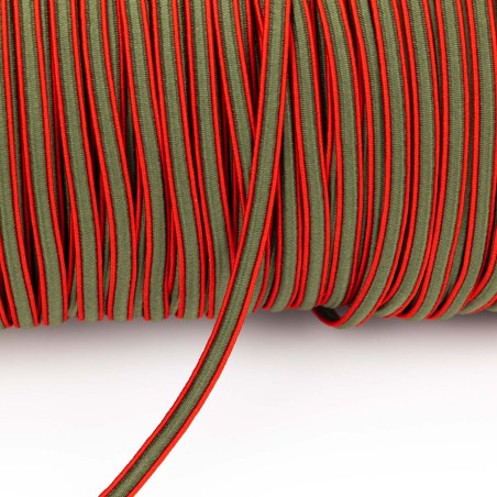 Cordón elástico dos colores TR6, 6 mm - Rollo 100 mts