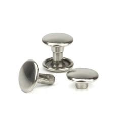 Remache Ø9 mm Hierro níquel plateado, doble tapa...