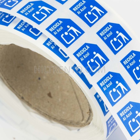 Etiquetas adhesivas polipropileno 10 mm envases...