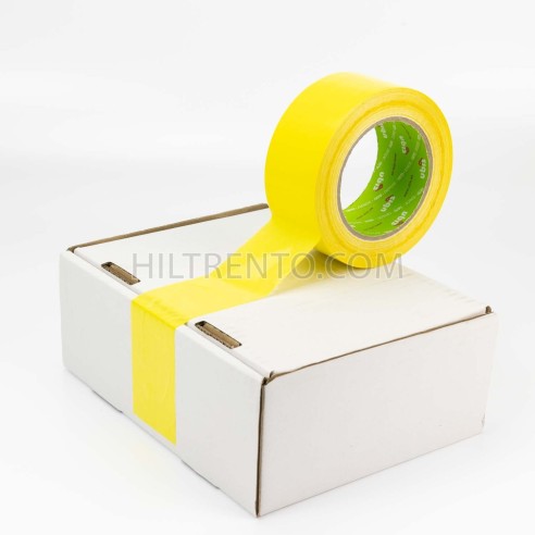 Precinto cinta adhesiva amarilla 50mm x 132m -...