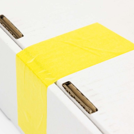 Precinto cinta adhesiva amarilla 50mm x 132m - Caja 36 rollos