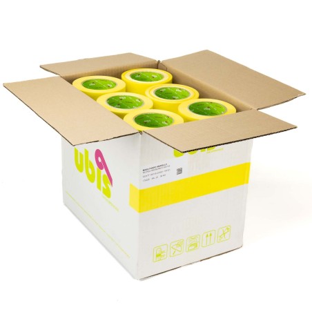 Precinto cinta adhesiva amarilla 50mm x 132m - Caja 36 rollos