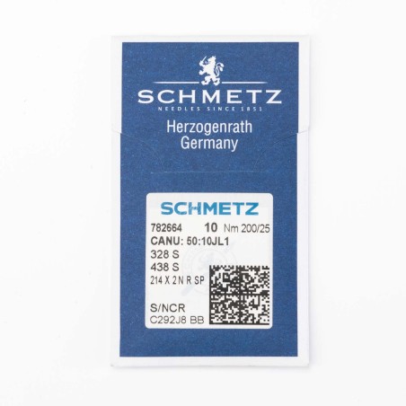 Aguja Schmetz 328 200/25 Punta S - Pack 10 uds