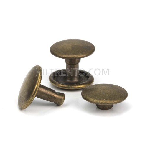 Remache Ø11 mm Hierro Oro viejo, doble tapa...