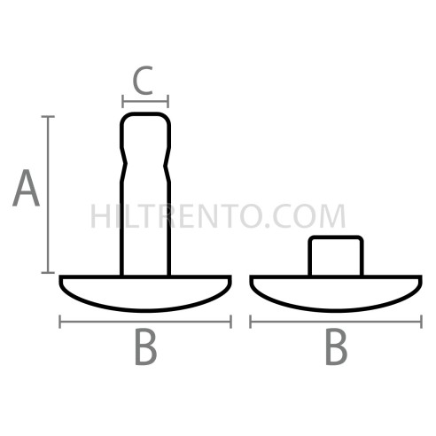 Remache Ø7 mm Hierro oro viejo, doble tapa...