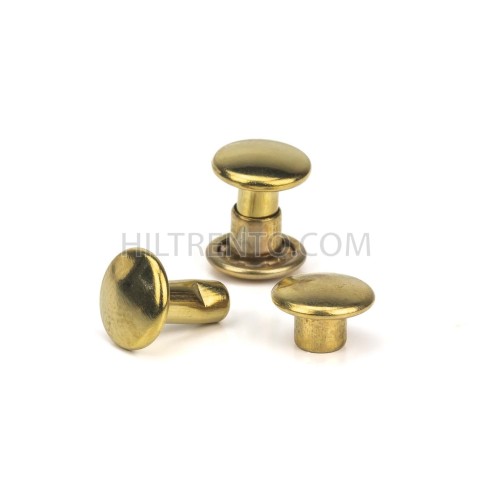Remache Ø7 mm Hierro Dorado, doble tapa...