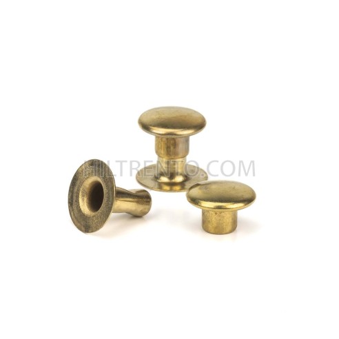Remache Ø7 mm Hierro dorado, para cuero