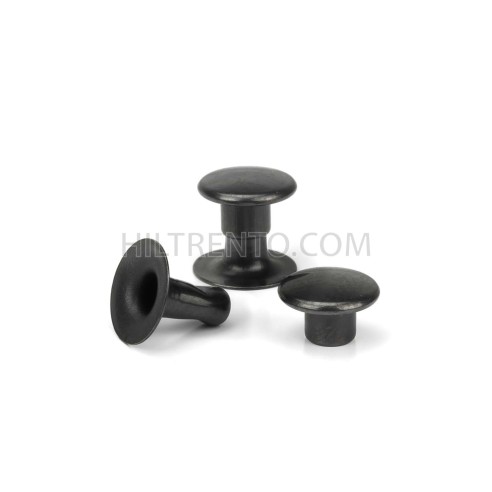 Remache Ø7 mm Hierro pavonado (negro), para cuero