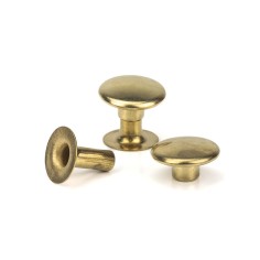Remache Ø9 mm Hierro dorado, para cuero