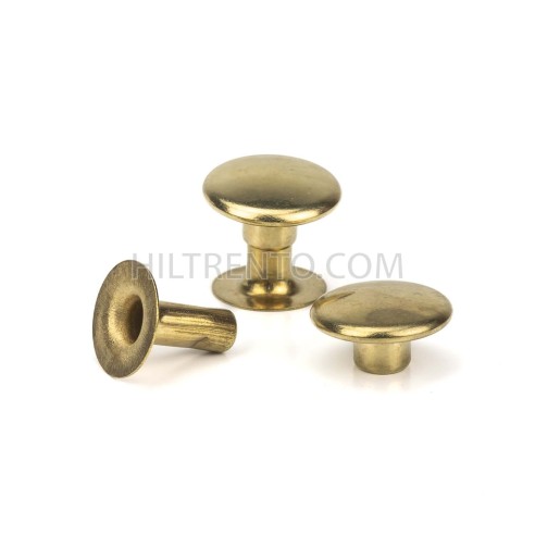 Remache Ø9 mm Hierro dorado, para cuero