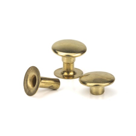 Remache Ø9 mm Hierro dorado, para cuero