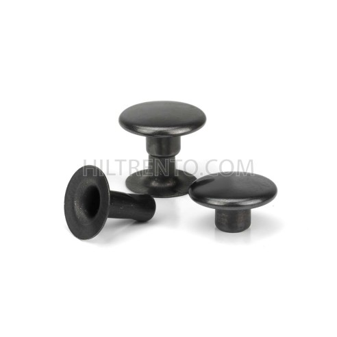 Remache Ø9 mm Hierro pavonado (negro), para cuero