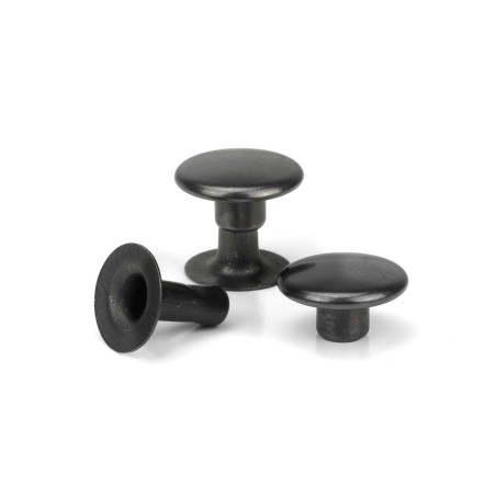 Remache Ø9 mm Hierro pavonado (negro), para cuero