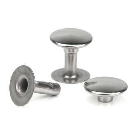 Remache Ø11 mm Hierro níquel plateado, para cuero