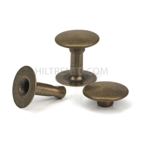 Remache Ø11 mm Hierro oro viejo, para cuero