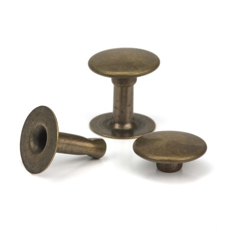 Remache Ø11 mm Hierro oro viejo, para cuero