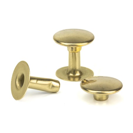 Remache Ø11 mm Hierro dorado, para cuero