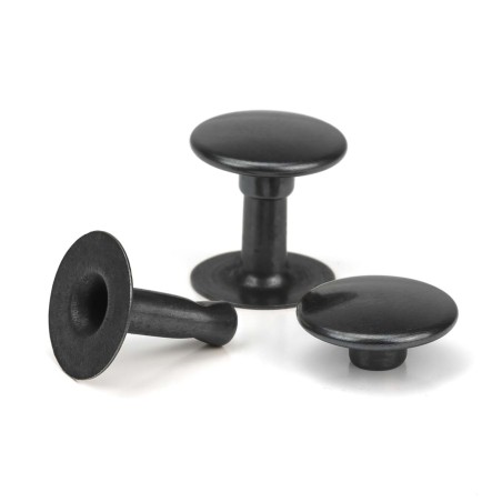 Remache Ø11 mm Hierro pavonado (Negro), para cuero