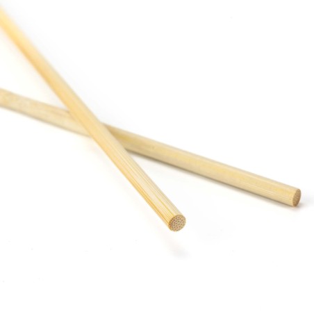 Palillo redondo calzado madera bambú  25 cm x Ø5 mm- Caja 5000 uds