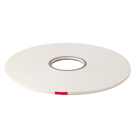 Cinta doble cara fina espuma blanca 6mm x 50 mts - Caja 33 rollos