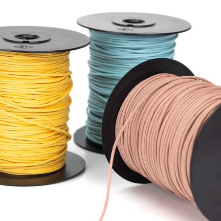 Cordón redondo ref.96 fino encerado algodón 1.5 mm - Rollo 100 metros