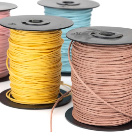 Cordón redondo ref.96 fino encerado algodón 1.5 mm - Rollo 100 metros
