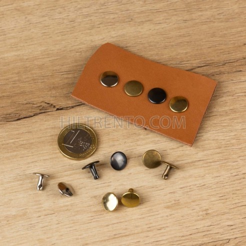 Remache Ø11 mm Hierro Oro viejo, doble tapa...
